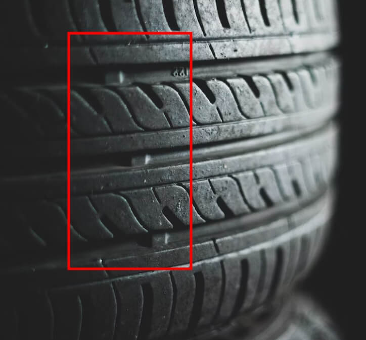 타이어의 마모한계점을 나타내는 돌기